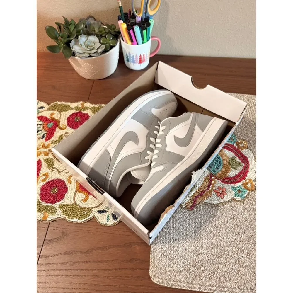 Jordan 1 Low White Wolf Grey Aluminum Fog Particle Cool Iron Summit DC0774 105